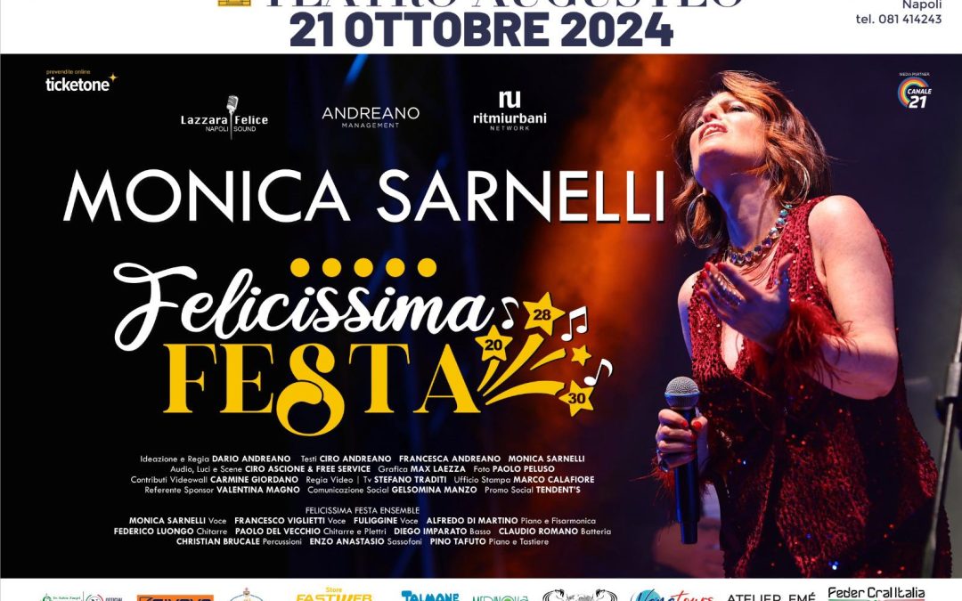 Teatro Augusteo – Monica Sarnelli – Felicissima Festa